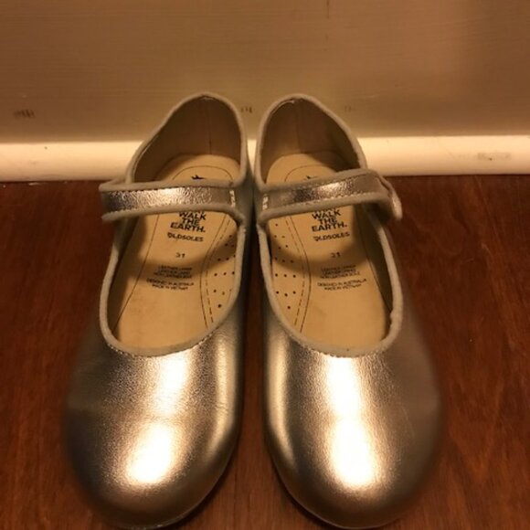 Old Soles Lady Jane Girls Shoes Size 13 US/31 EU- Silver - Picture 4 of 5